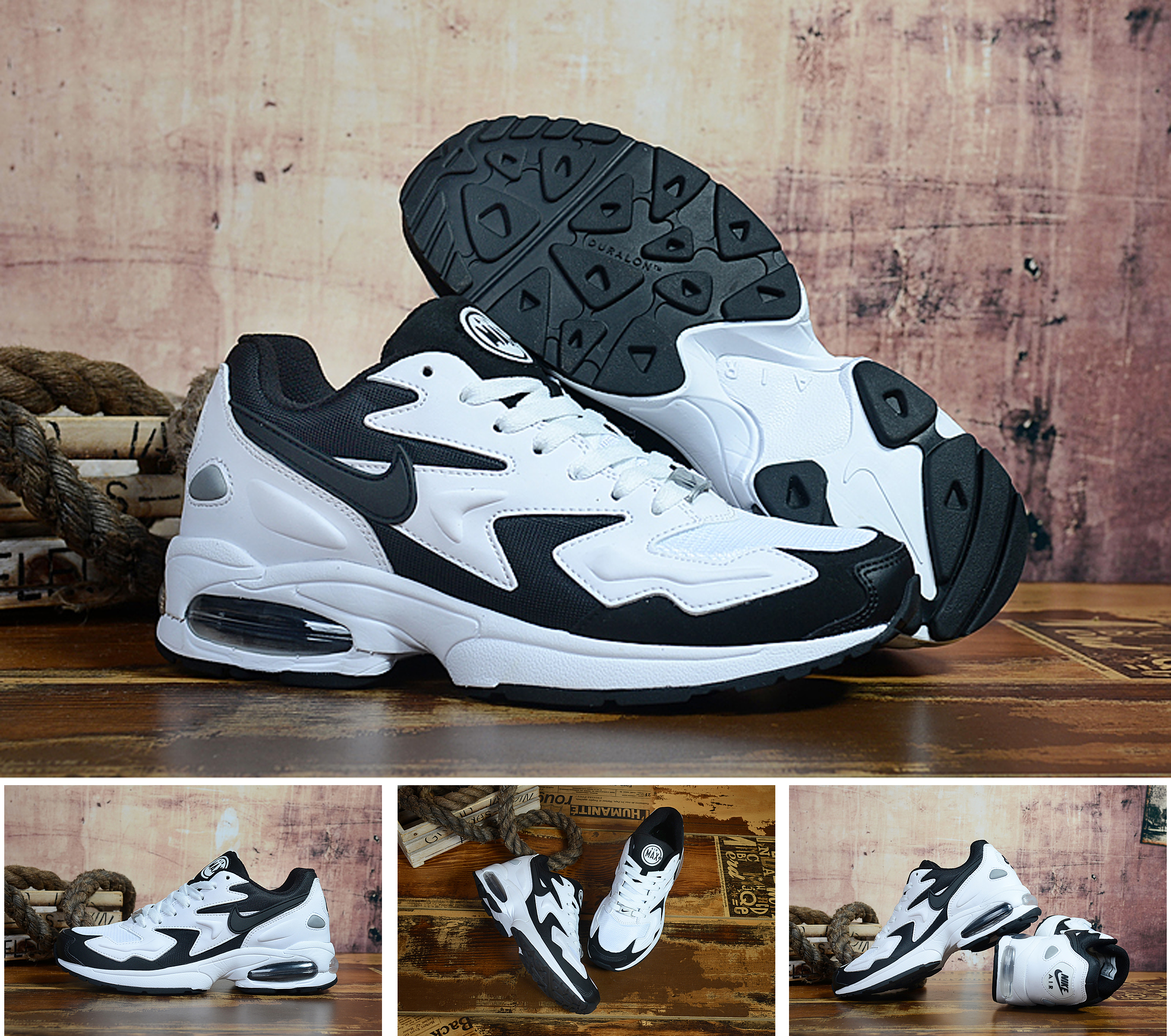 Air Max2 Light White Black Shoes